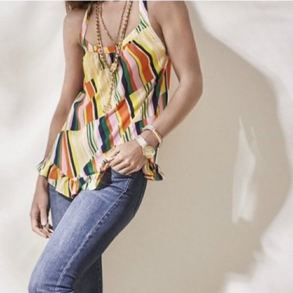 CAbi #5979 Skip Halter strappy summer blouse - Picture 2 of 4